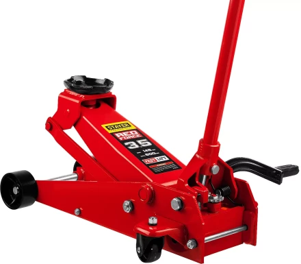 Домкрат гидравлический подкатной &quot;RED FORCE&quot;, с педалью, 3,5т, 145-500мм, STAYER 43155-3.5 43155-3.5 купить в Надыме