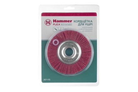 Кордщетка HAMMER плоская 125мм для УШМ нейлон (207-115) купить в Надыме