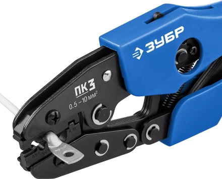 ЗУБР ПК-3, 0.5 - 10 мм2, пресс-клещи для медных наконечников и гильз, Профессионал(45456-3) купить в Надыме