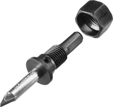 Коронка-чашка ЗУБР "ПРОФЕССИОНАЛ" c карбид-вольфрамовым нанесением, 89 мм, высота 25 мм, в сборе с державкой и сверлом 33360-089_z01 купить в Надыме