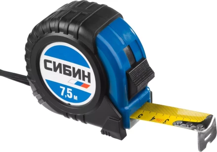 Рулетка СИБИН, обрезиненный пластиковый корпус, 7,5м/25мм 34019-08-25 купить в Надыме