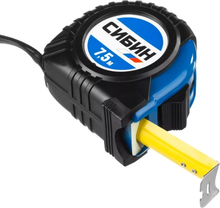 Рулетка СИБИН, обрезиненный пластиковый корпус, 7,5м/25мм 34019-08-25 купить в Надыме