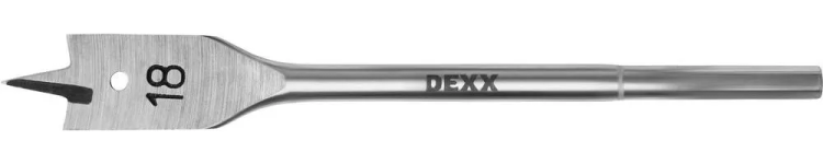 Сверло по дереву перовое, шестигранный хвостовик, DEXX 2945-18, d=18мм 2945-18 купить в Надыме