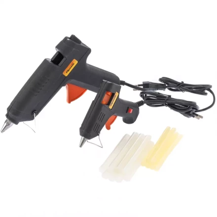 Набор клеевых пистолетов в кейсе 7/11 мм 20/100 Вт 3/8 г./мин. выключатель SPARTA 93038 купить в Надыме