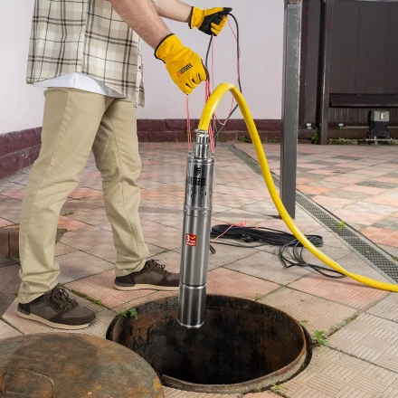 Скважинный насос Denzel DWS-3,5-100, винтовой, диаметр 3,5", 800 Вт, 1700 л/ч, напор 100 м 97251 купить в Надыме