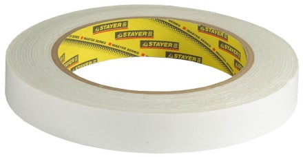 Двухсторонняя клейкая лента на вспененной основе, STAYER Professional 12231-19-05, белая, 19мм х 5м 12231-19-05 купить в Надыме
