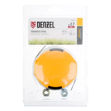 Катушка  триммер. полуавтомат. легкая заправка гайка М10 М10 М8, лев. шаг 1,0  1,25мм// Denzel 96390 купить в Надыме