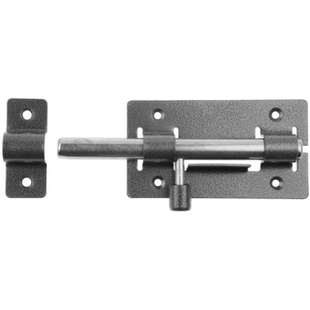 Задвижка накладная "ЗД-01" для дверей, корпус-порошковое покрыт/стержень-покрыт цинк, серебро, круг засов 14мм, 64х115мм 37772-1 купить в Надыме