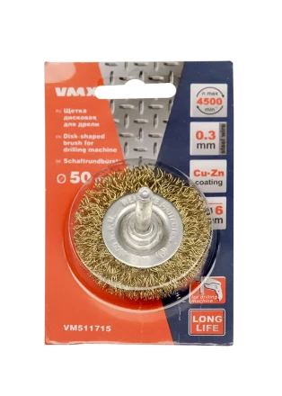 Щетка для дрели ф50 мм дисковая VMX 511715 купить в Надыме