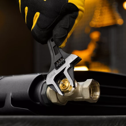 Ключ разводной Denzel, 200 мм, CrV, кованый, 15748 купить в Надыме