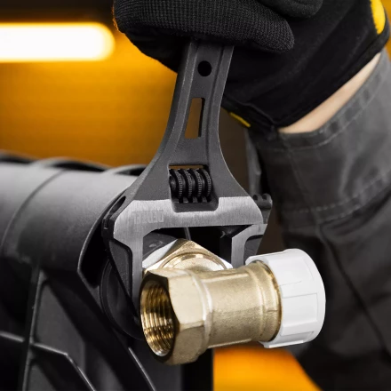 Ключ разводной Denzel, 200 мм, CrV, кованый, 15748 купить в Надыме