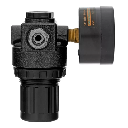Регулятор давления с манометром Denzel R1500, 12 бар, 1/4", 57491 купить в Надыме