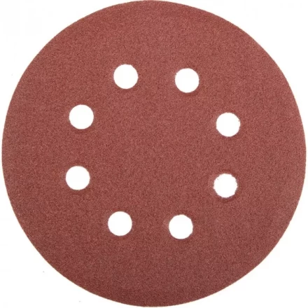 Круг шлифовальный универсальный STAYER "MASTER" из абразивной бумаги на велкро основе, 8 отверстий, Р120, 125мм, 5шт 35452-125-120 купить в Надыме
