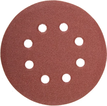 Круг шлифовальный универсальный STAYER "MASTER" из абразивной бумаги на велкро основе, 8 отверстий, Р80, 125мм, 5шт 35452-125-080 купить в Надыме