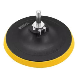 Тарелка опорная для дрели и УШМ с липучкой, 125 мм, стандартная, с адаптером c М14 на d8 Denzel 76251