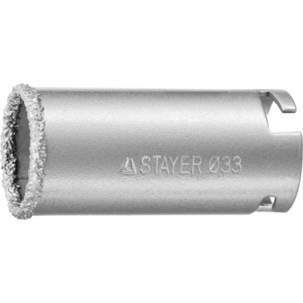Коронка STAYER &quot;PROFESSIONAL&quot; кольцевая с карбидно-вольфрамовой крошкой, d=33мм 33345-33 купить в Надыме