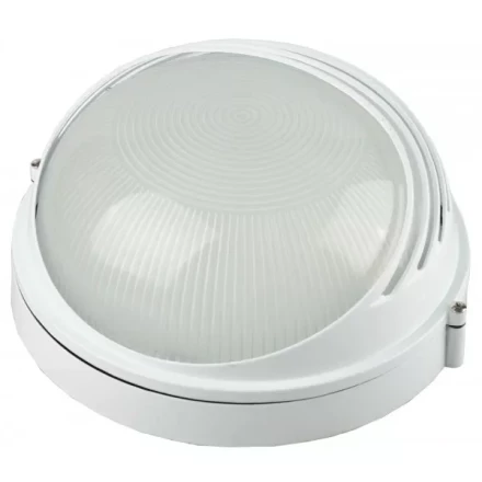 Светильник уличный СВЕТОЗАР влагозащищенный с верхним декоративным кожухом, цвет белый, 100Вт SV-57273-W купить в Надыме