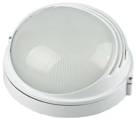 Светильник уличный СВЕТОЗАР влагозащищенный с верхним декоративным кожухом, цвет белый, 100Вт SV-57273-W купить в Надыме