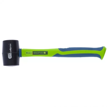 Киянка резиновая 450г черная резина с фибергласовой рукояткой СИБРТЕХ артикул 11164 купить в Надыме