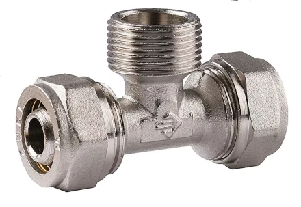 Тройник ЗУБР с наружной резьбой, цанга-штуцер, 3/4"х20х2,0 мм, никель 51404-20-3/4 купить в Надыме