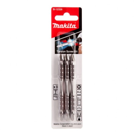 Биты Makita PH2 85мм 3шт, 2-х сторонние (B-12326) купить в Надыме