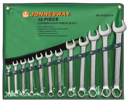 Набор ключей комбинированных 10-32мм 12предметов Jonnesway W26112SA 48140 купить в Надыме
