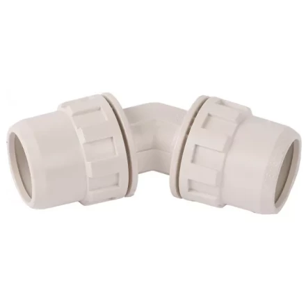 Соединитель ЗУБР "ШиреФит" угловой 45° "штуцер с гайкой - штуцер с гайкой", 32мм 51491-32 купить в Надыме