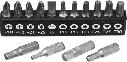 Набор STAYER "MASTER": Отвертка-битодержатель, биты 25мм 15шт, 16 предметов 2545-H5_z01 купить в Надыме