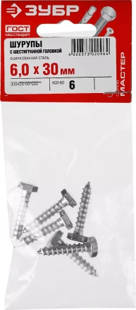 Шурупы ШДШ с шестигранной головкой (DIN 571) пакет серия МАСТЕР купить в Надыме