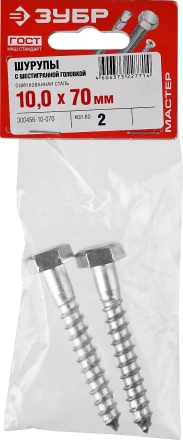 Шурупы ШДШ с шестигранной головкой (DIN 571) пакет серия МАСТЕР купить в Надыме