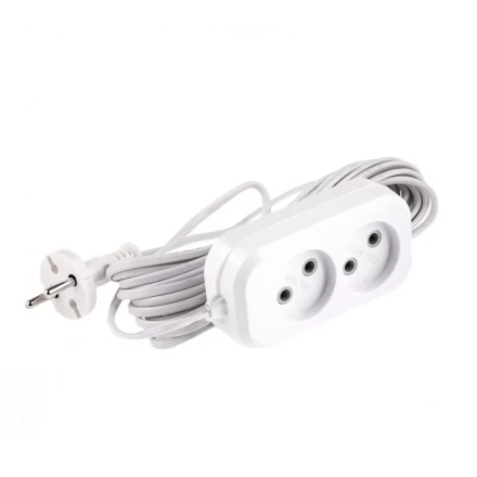 Удлинитель бытовой без заземления 7 м 2 розетки 6 А серия УХ6 Denzel 95923 купить в Надыме