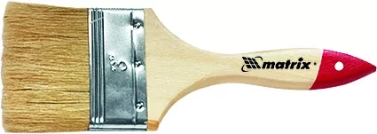 Кисть плоская "Стандарт" 2,5" (63 мм) натуральная щетина деревянная ручка  MATRIX 82535 купить в Надыме