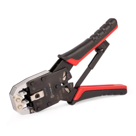 Кримпер многофункциональный КВТ HT-106E с 3 встроенными модулями для обжима RJ-45, RJ-12, RJ-11 (86603) купить в Надыме