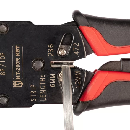 Кримпер многофункциональный КВТ HT-106E с 3 встроенными модулями для обжима RJ-45, RJ-12, RJ-11 (86603) купить в Надыме