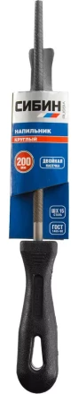 Напильник СИБИН круглый с пластиковой рукояткой, 200мм 16705-20 купить в Надыме