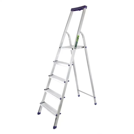 Стремянка алюминиевая с органайзером "УНИВЕРСАЛ" 5 ступеней Сибртех 97895 купить в Надыме