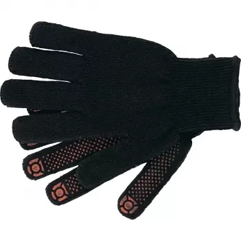 Перчатки вязаные хлопкоэфирные плюшевые, ПВХ "точка", 7 кл., 55 гр. СИБРТЕХ Россия 67769 купить в Надыме