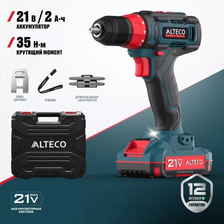 Аккумуляторная дрель-шуруповерт ALTECO CD 21-35 73508 купить в Надыме