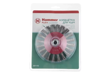 Кордщетка HAMMER тарелка 125мм для УШМ витая сталь (207-113) купить в Надыме