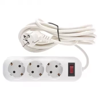 Удлинитель бытовой серия EF, с заземлением и выключателем, 3м, 3 розетки, 10A Stern 95771 купить в Надыме