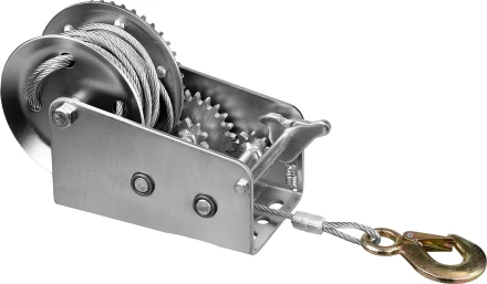 Лебедка ручная барабанная ЗУБР "ПРОФЕССИОНАЛ", тяговая, тросовая, 0.9 т, 8 м 43113-0.9_z01 купить в Надыме