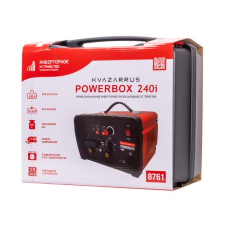 Инверторное пуско-зарядное устройство KVAZARRUS PowerBox 240i, таймер, пластиковый кейс купить в Надыме