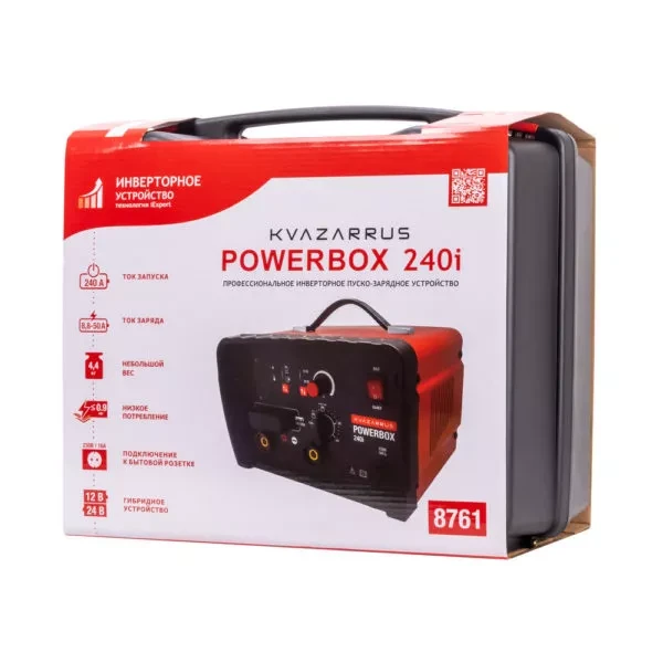 Инверторное пуско-зарядное устройство KVAZARRUS PowerBox 240i, таймер, пластиковый кейс купить в Надыме