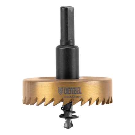 Коронка по металлу HSS, 53 мм, нитридтитановое покрытие Denzel 724117 купить в Надыме