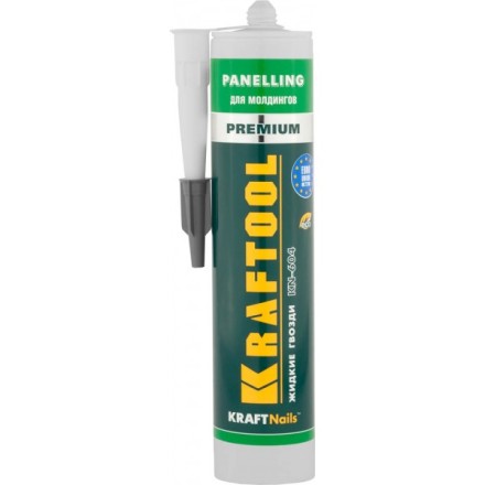 Клей монтажный KRAFTOOL KraftNails Premium KN-604, для молдингов, панелей и керамики, без растворителей, 310мл 41349_z01 купить в Надыме