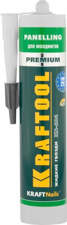 Клей монтажный KRAFTOOL KraftNails Premium KN-604, для молдингов, панелей и керамики, без растворителей, 310мл 41349_z01 купить в Надыме