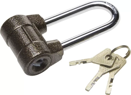 Замок навесной ЗУБР "МАСТЕР" облегченный, дисковый механизм секрета, ключ 7 PIN, удлиненная дужка d-10мм, 60мм 3720-4-01_z01 купить в Надыме