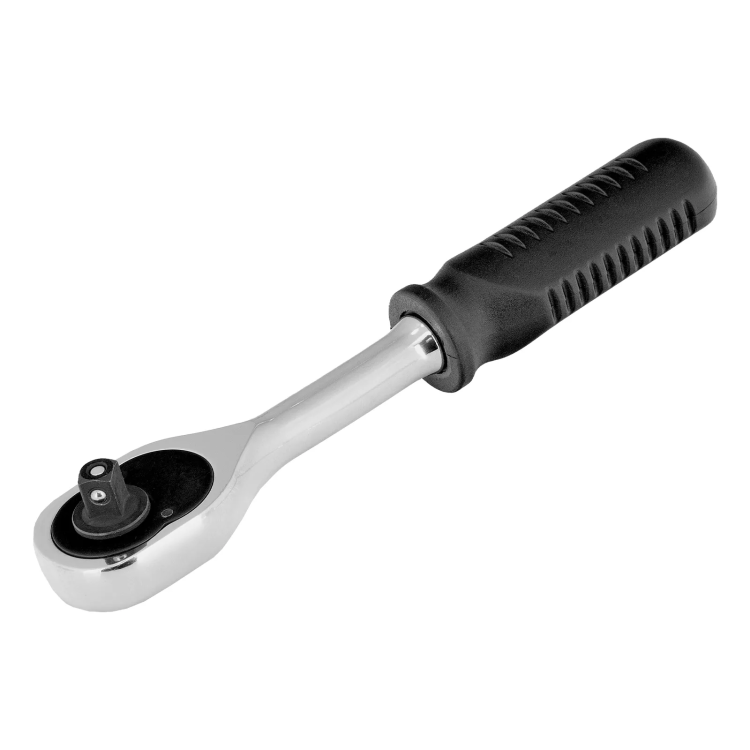 Ключ-трещотка 1/4", 45 зубьев, с быстрым сбросом, CrV, хром// Сибртех 14000 купить в Надыме