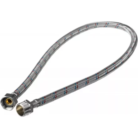 Подводка гибкая ЗУБР для воды, оплетка из нержавеющей стали, г/ш 1/2" - 0,8м 51005-G/S-080 купить в Надыме