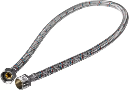 Подводка гибкая ЗУБР для воды, оплетка из нержавеющей стали, г/ш 1/2" - 0,8м 51005-G/S-080 купить в Надыме